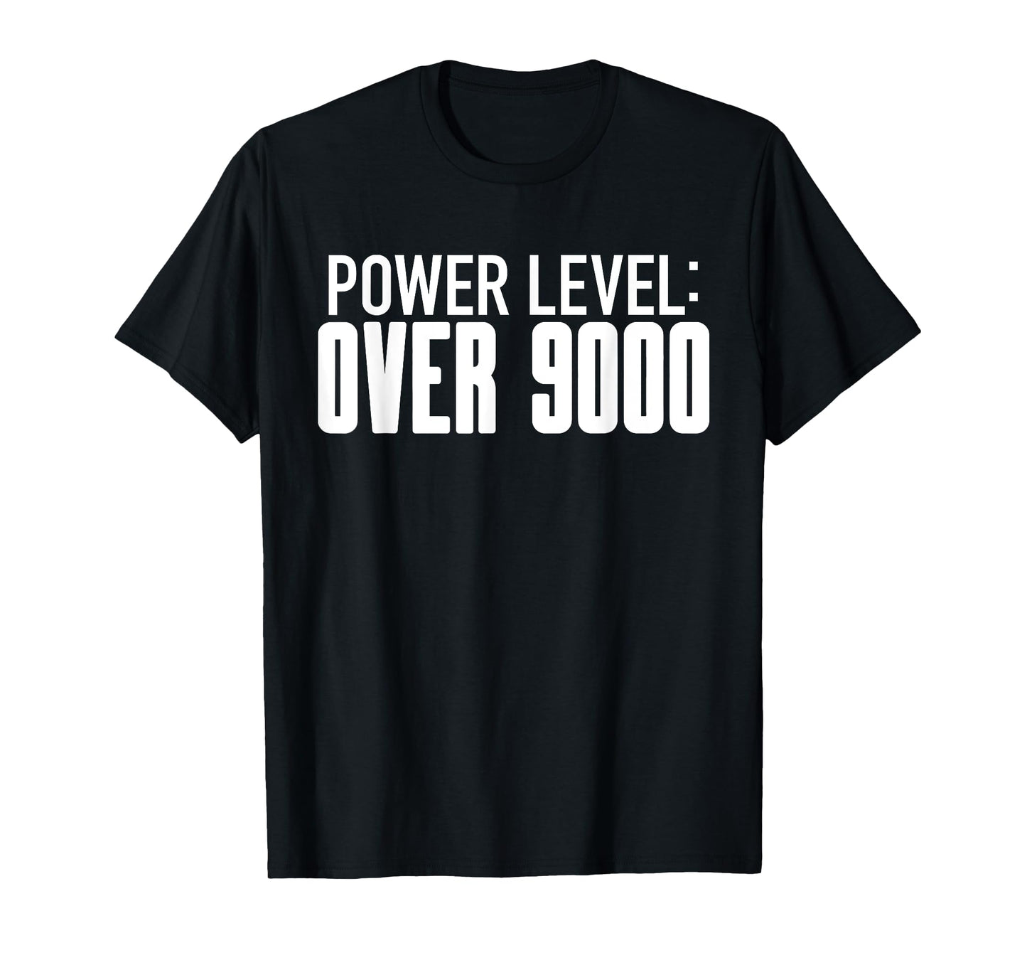 Power Level Over 9000 - Fun Cool Meme Workout Weight Lifting T-Shirt