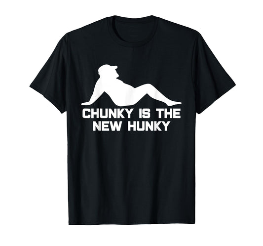 Dad Bod Chunky Is The New Hunky Dadbod Silhouette Beer Gut T-Shirt
