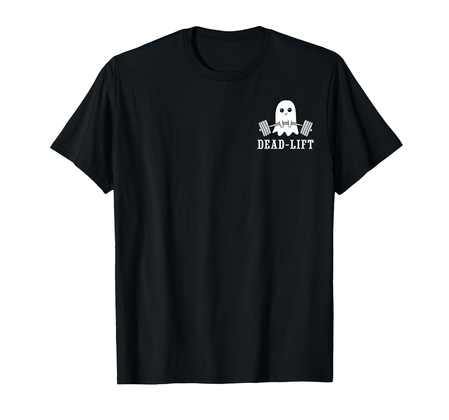 Dead Lift Ghost Gym Halloween Weight Lifting Workout Pocket T-Shirt