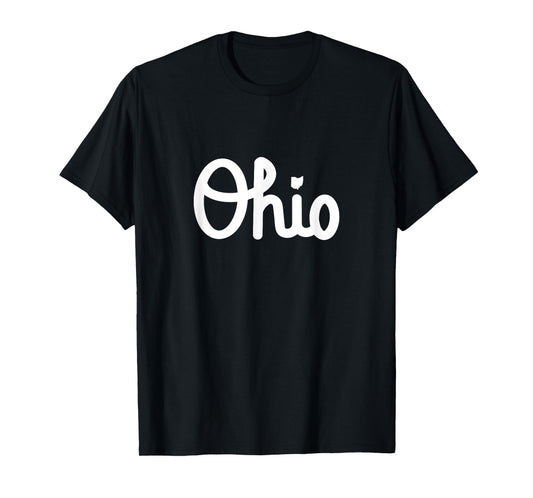 Vintage Script Ohio Dots the I T-Shirt