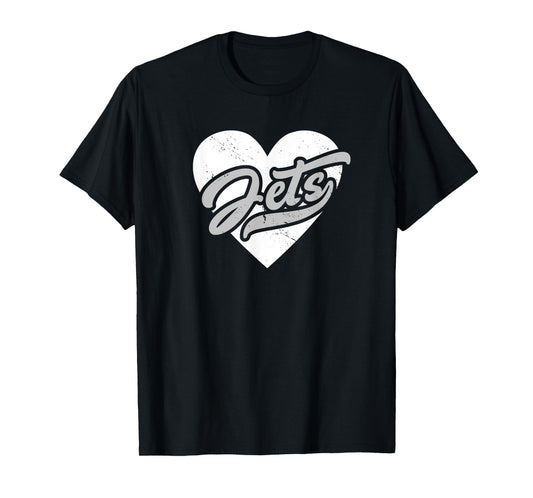 Vintage Jets High School Go Jets Pride Heart T-Shirt