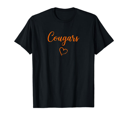 Garden City Cougars Above Small Heart T-Shirt