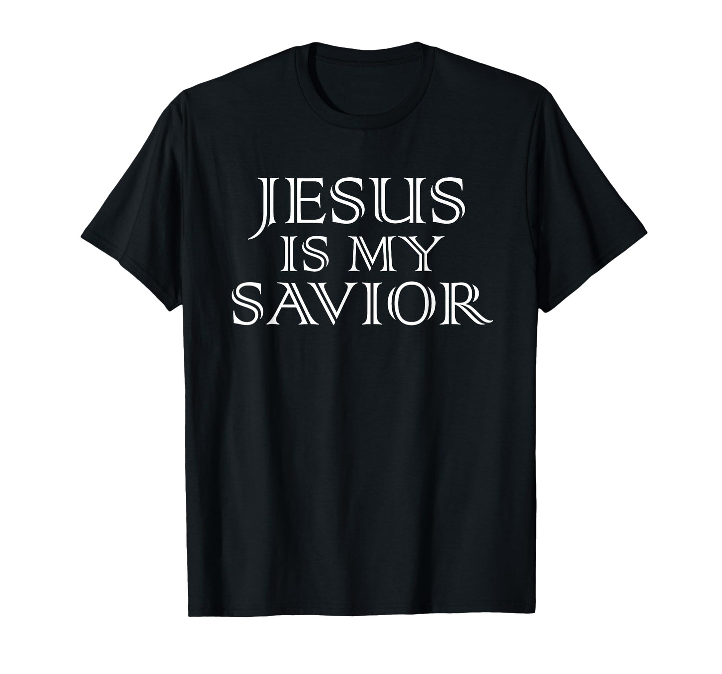 Jesus Saves T-Shirt Christian Religious Church Shirt, Black, Short Sleeve, Modern Style, Letter Print, Unisex-Adults, Small