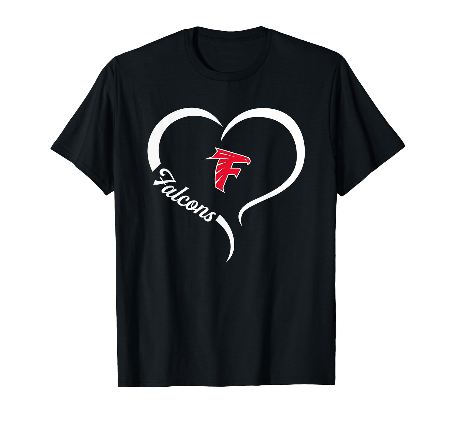 Field Falcons Logo Half Heart Slogan HS T-Shirt