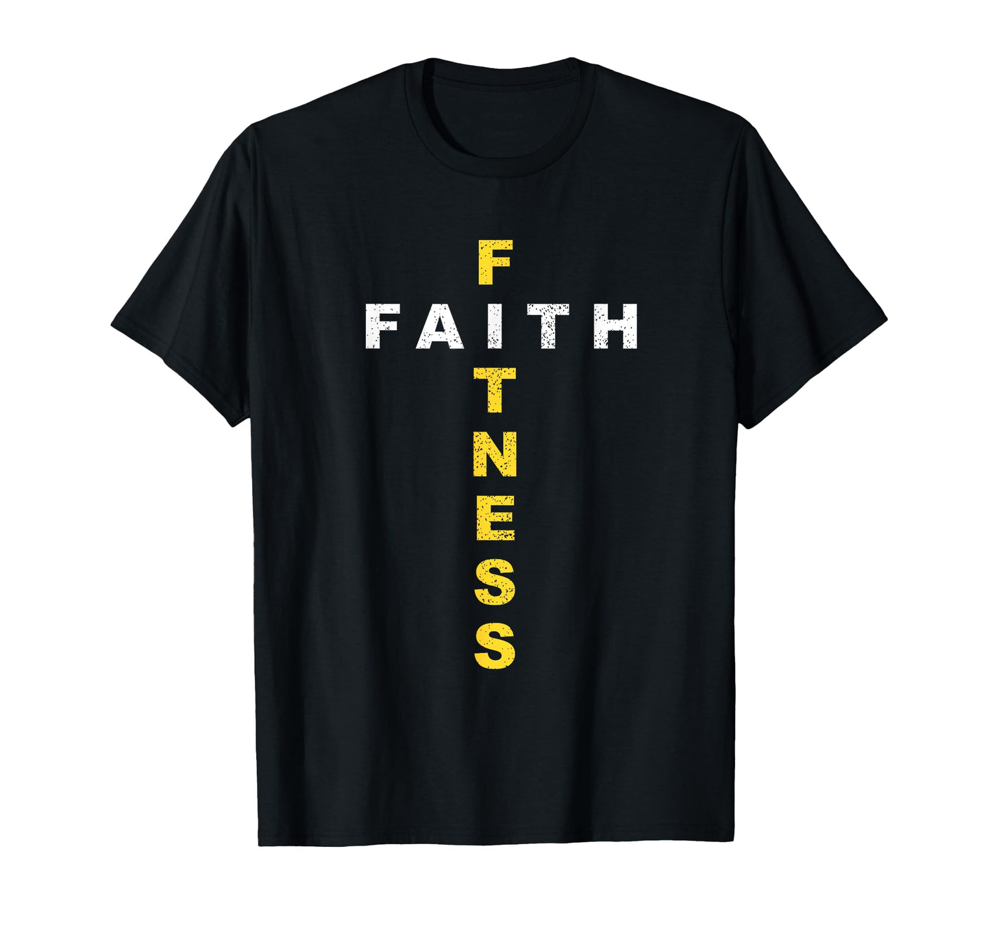 Active-Faith Mens Fitness Cross Christian Workout Modern Gym T-Shirt