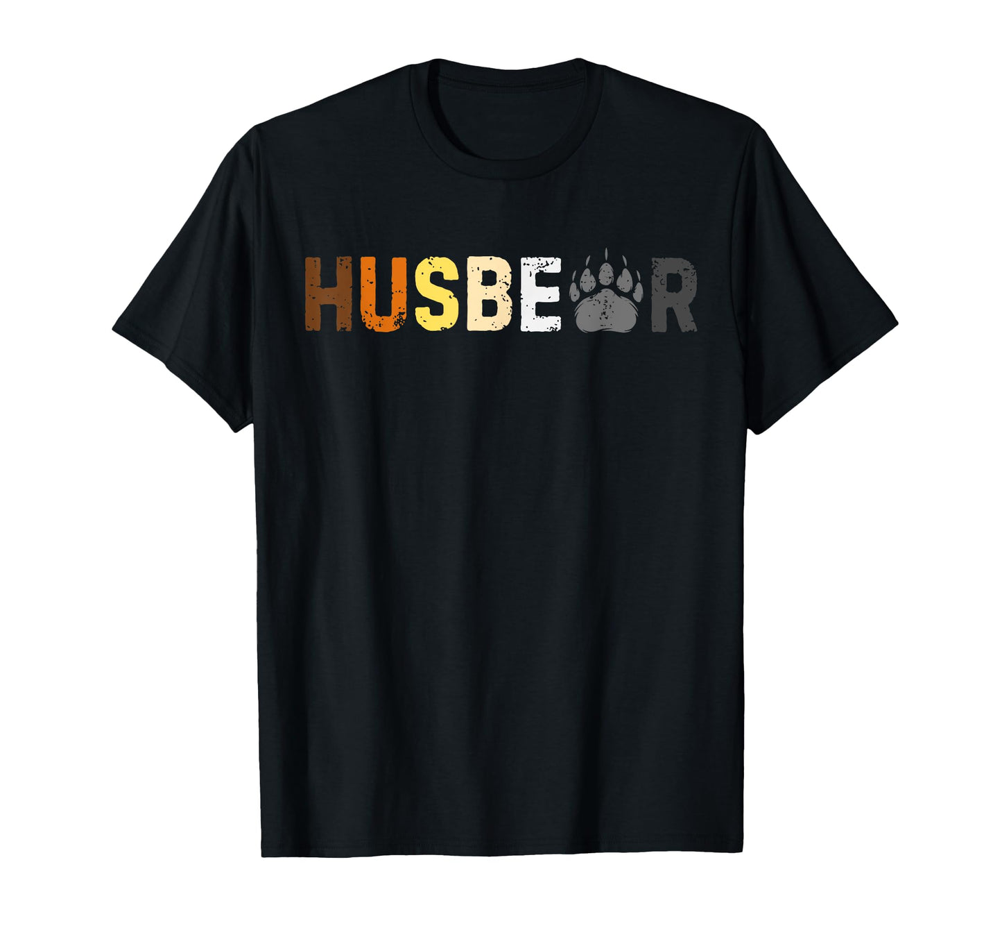Gay Husbear Bear Pride Subtle Retro Style T-Shirt