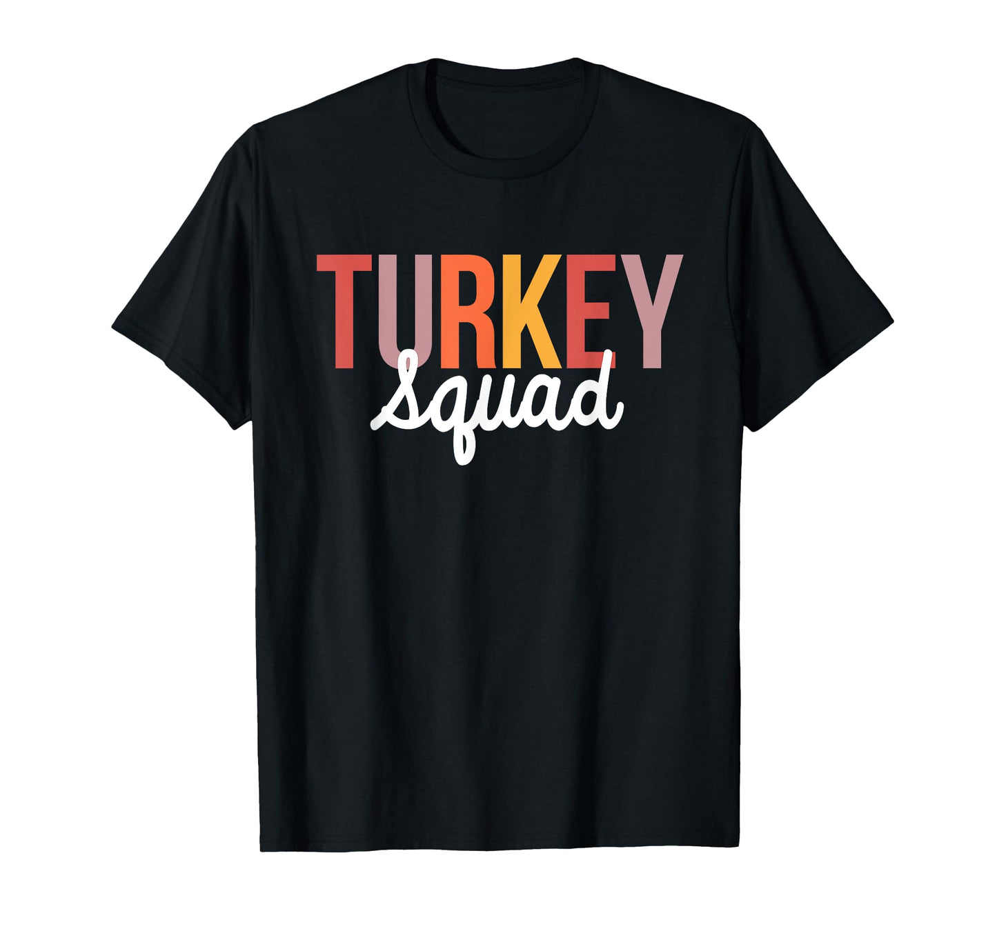 Retro Turkey Squad Funny Thanksgiving Family Matching Group T-Shirt