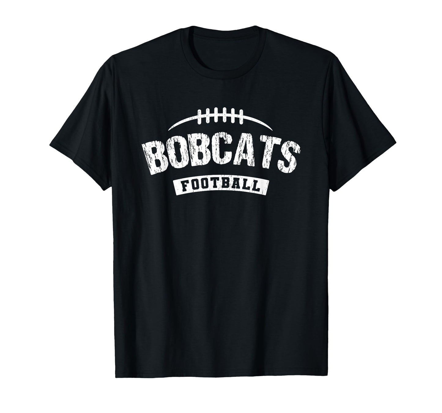 Bobcats Hallsville Football Distressed HS T-Shirt