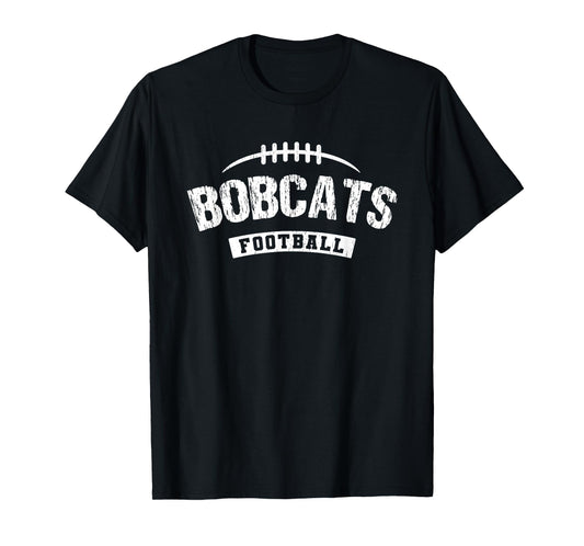Bobcats Hallsville Football Distressed HS T-Shirt