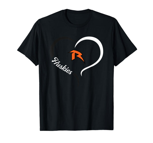 Ritenour Huskies Logo Half Heart Slogan HS T-Shirt