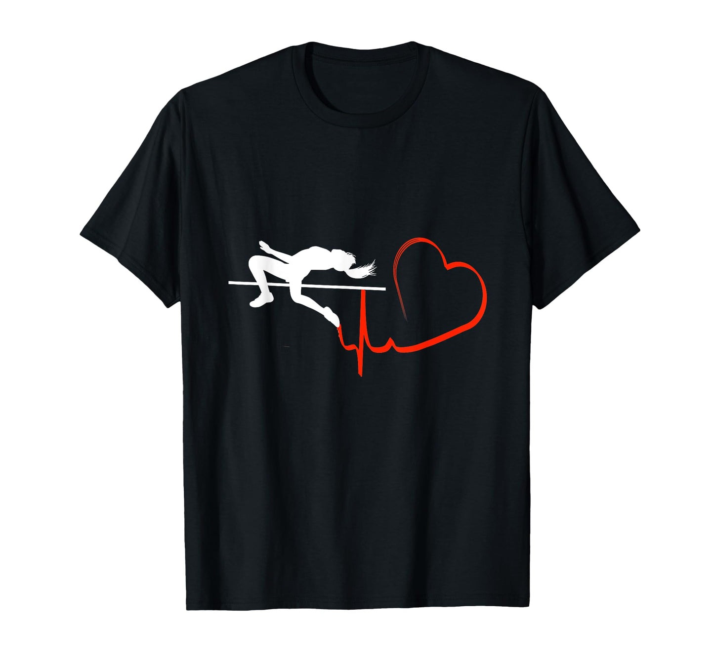 High Jump Girl Heartbeat Funny Track & Field Athletics T-Shirt