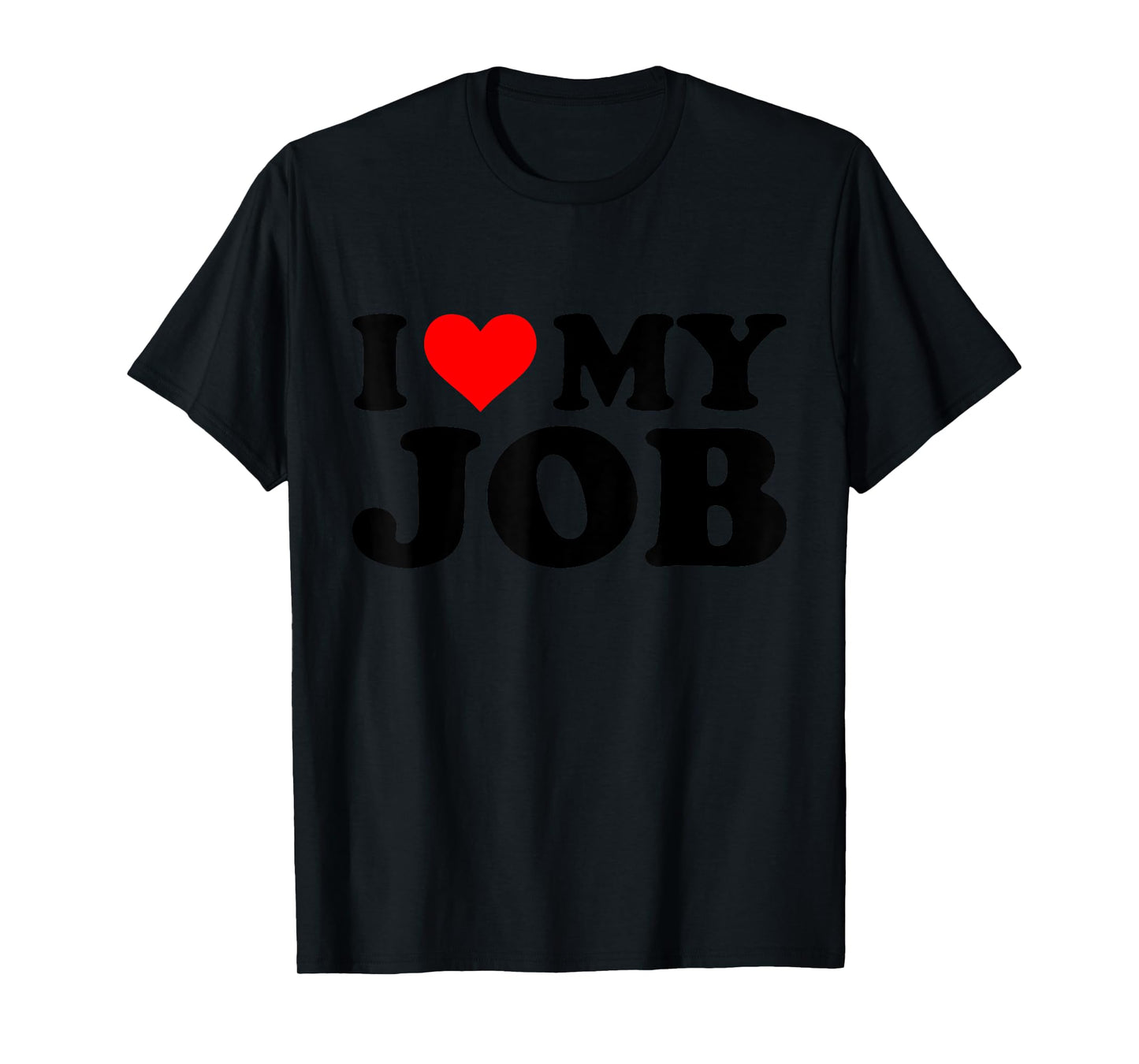 I Heart My Job Funny Red Heart Tops & Gifts Unisex-Adults T-Shirt Grey Small
