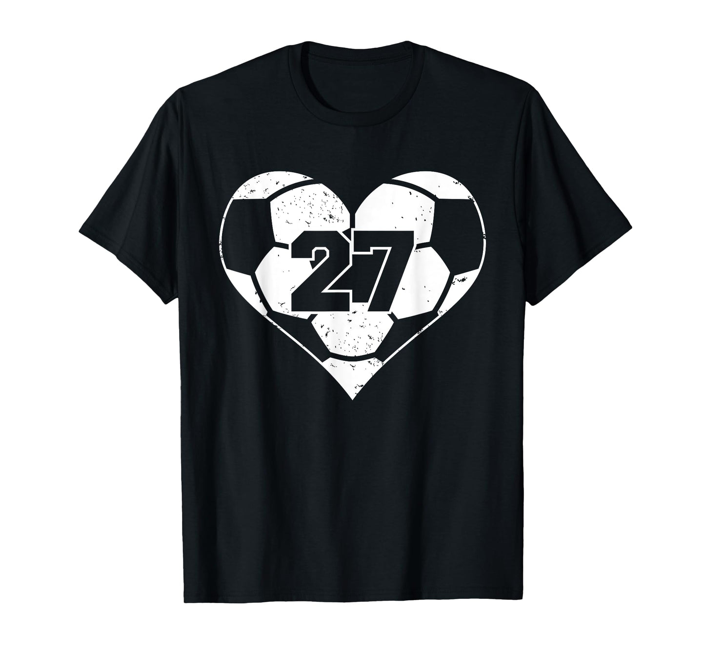 Soccer Number 27 Jersey Funny Soccer Heart Game Day T-Shirt