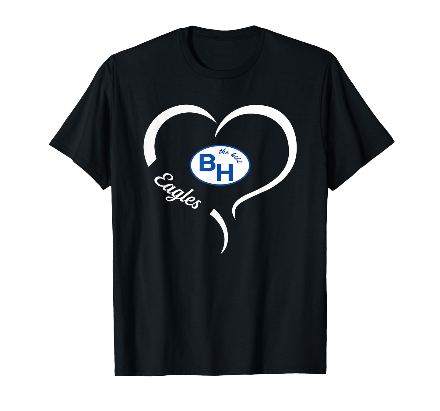 Barbers Hill Eagles Logo Half Heart Slogan HS T-Shirt