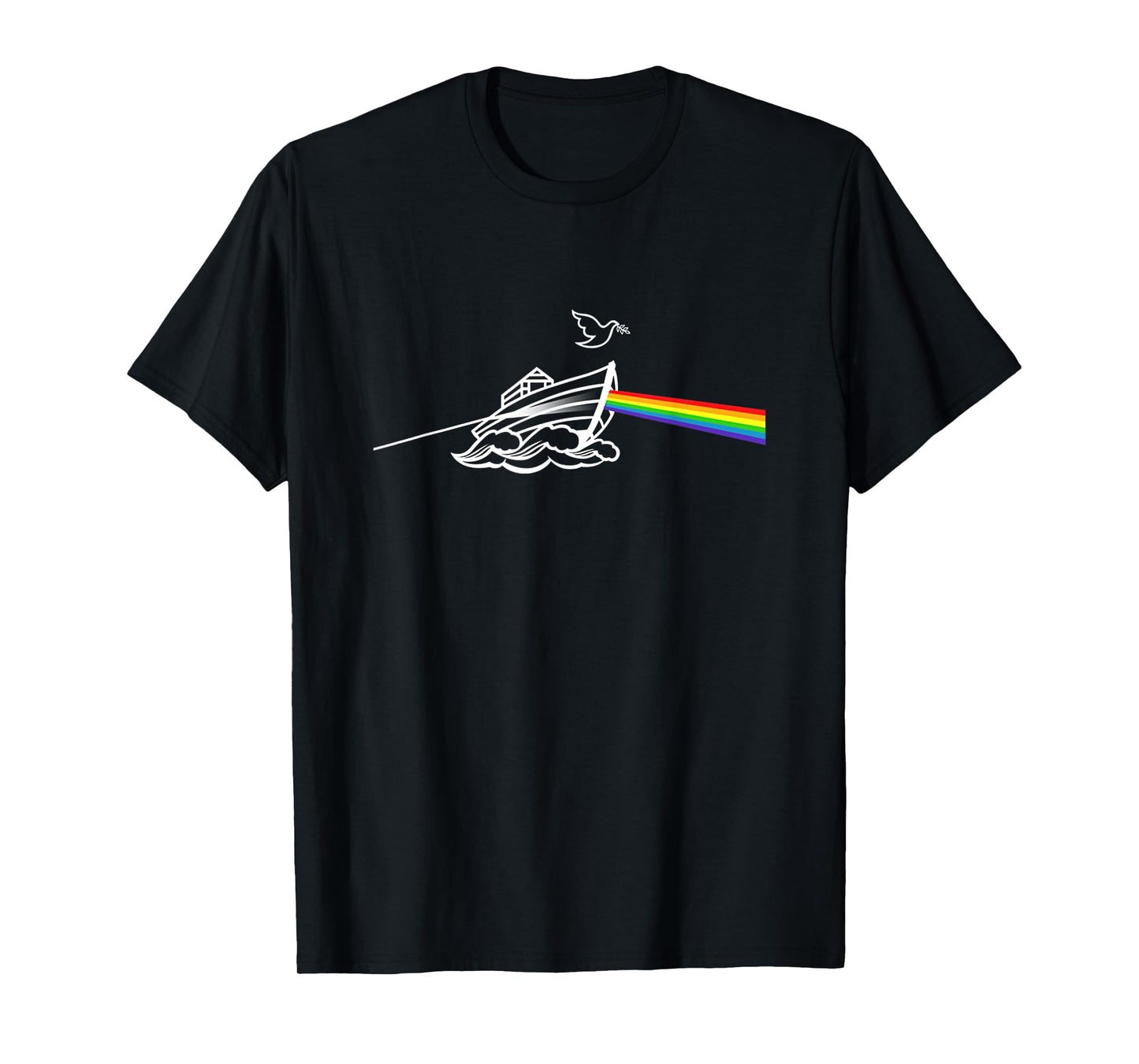 Noah's Ark I Noah Guy Jesus Christ Rainbow LGBT Music T-Shirt