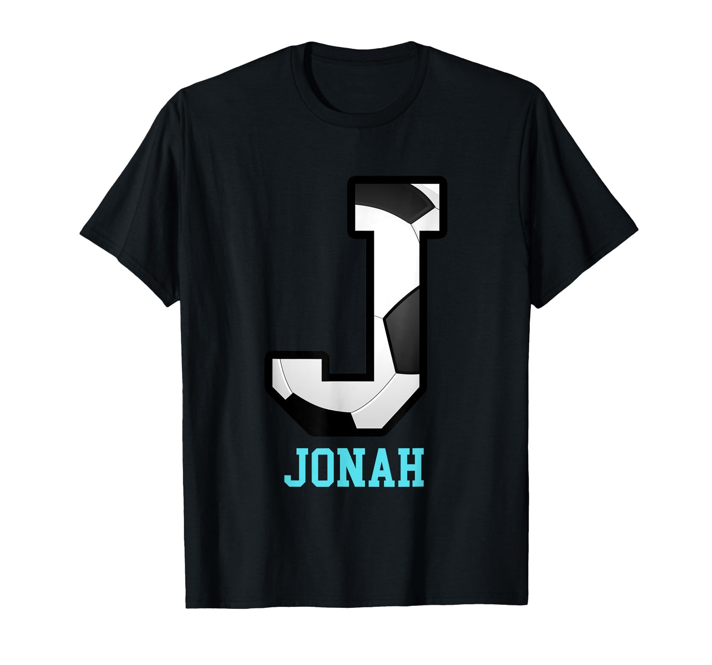 Field Goal Letter Jonah Alphabet Soccer T-Shirt