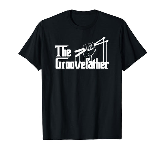 The Groovefather Vintage Drums Drumming Band Drummer T-Shirt