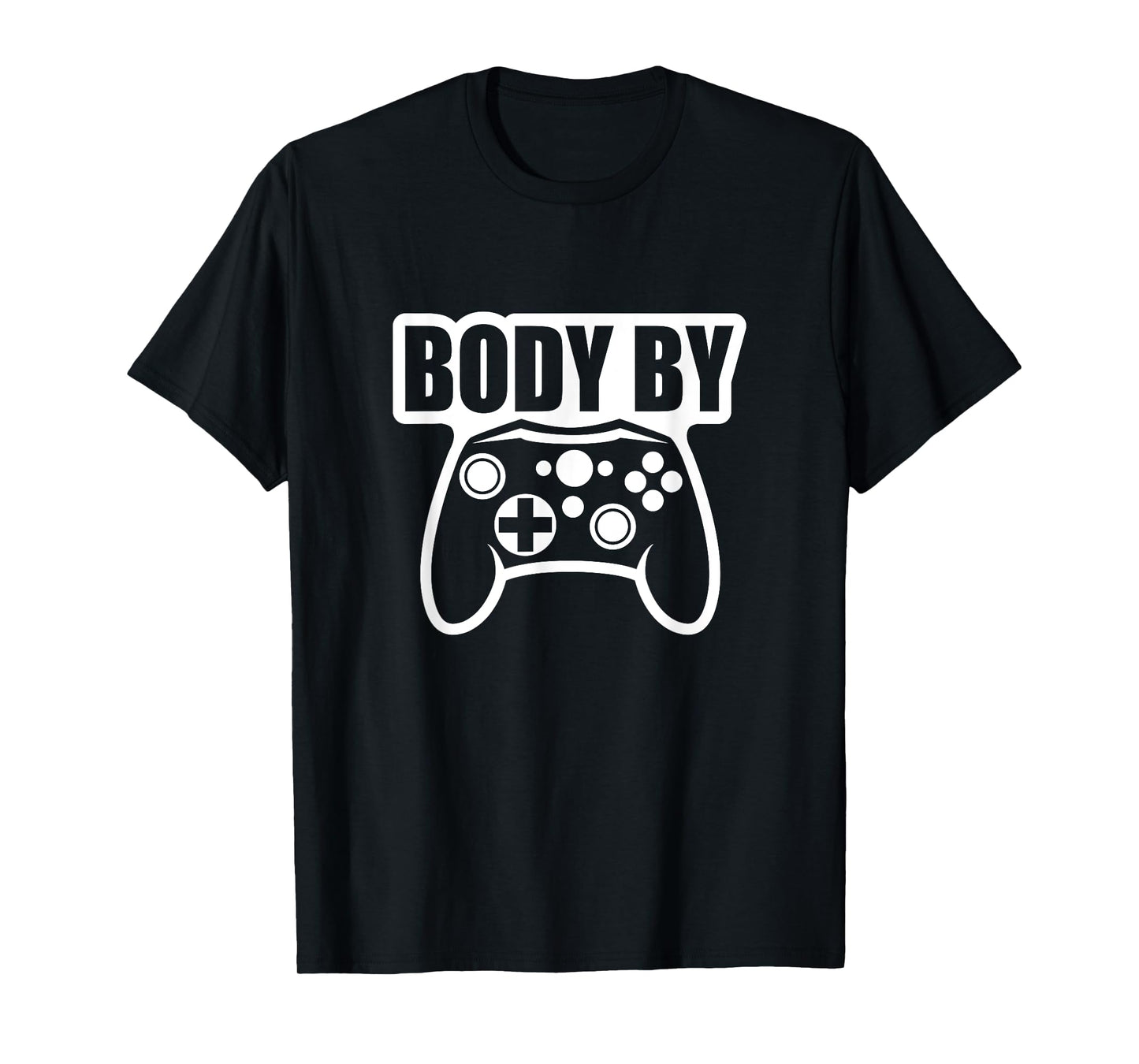 Video Game Body By Controller Workout Humor Gamer Dark T-Shirt