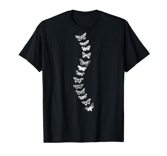Chiropractor Butterfly Spine Skeleton Bones Spinal Anatomy T-Shirt