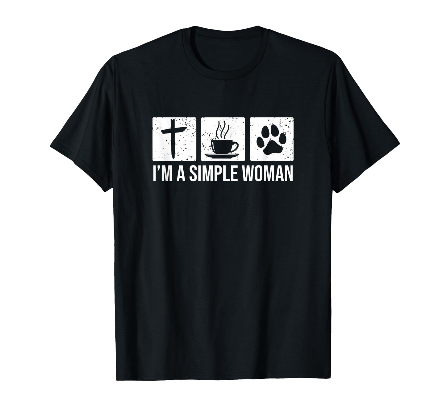 I'm A Simple Woman - Jesus Coffee Dog T-Shirt