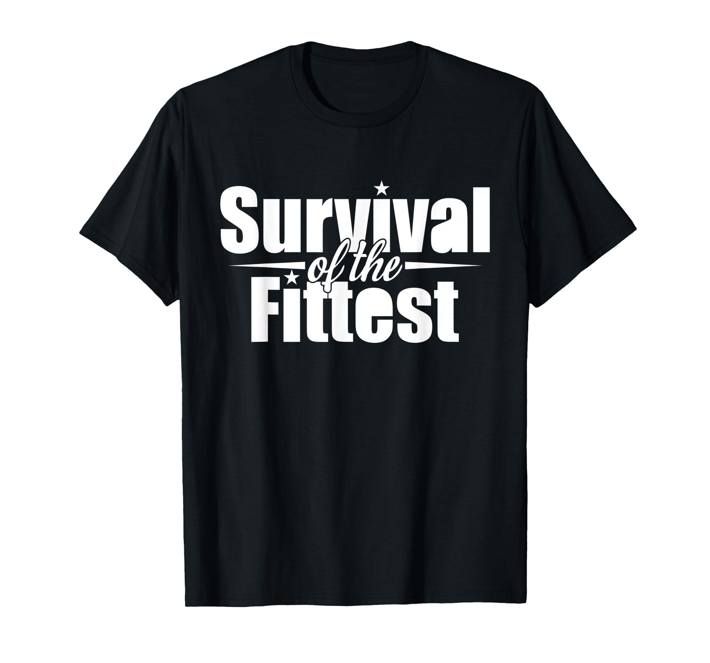 C596 SURVIVAL OF THE FITTEST T-Shirt Workout Gym MMA Fitness T-Shirt