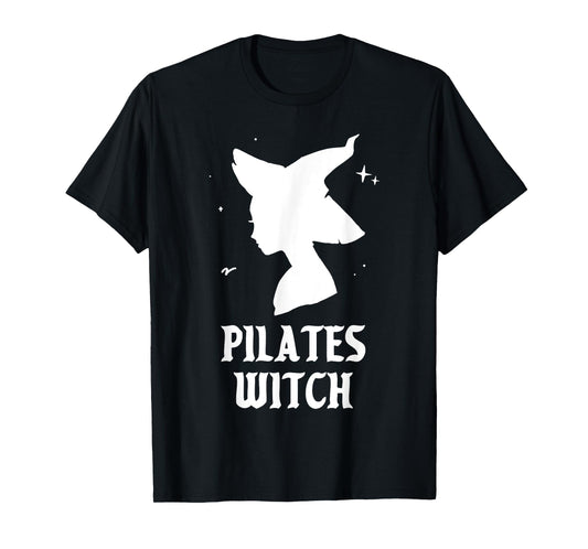 Pilates Witch Instructor Spooky Vibes Gym Halloween Costume T-Shirt