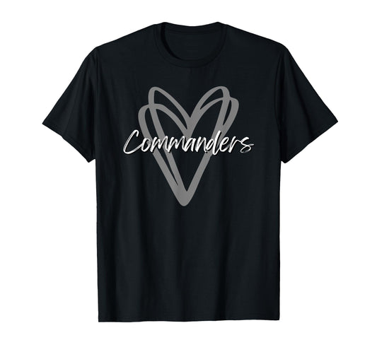 Commanders Washington County Heart Doodle HS T-Shirt