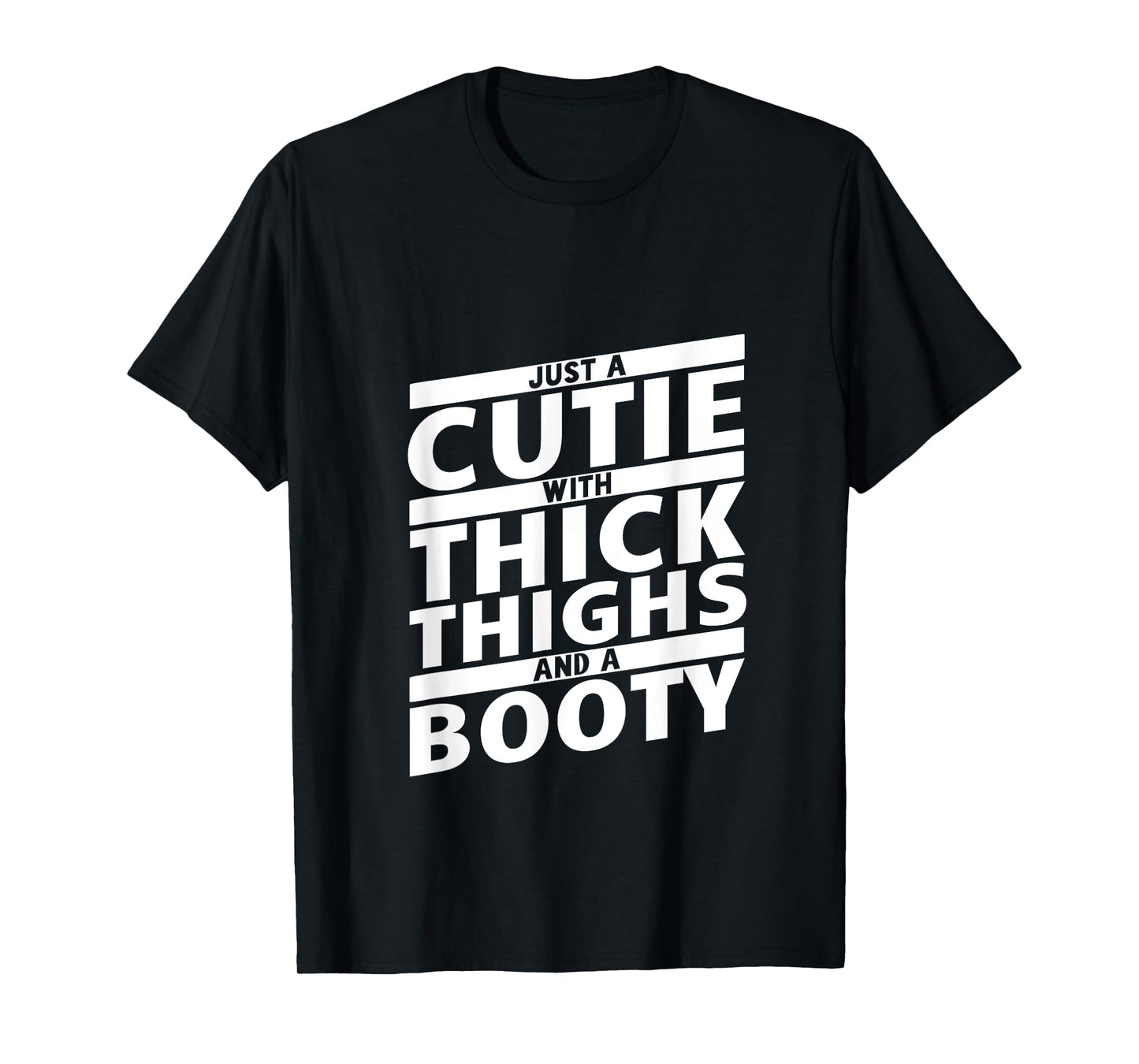 Shertvibes Curvy Thicc Girl Lover Workout Tees Funny Just a Cutie With Thick Thighs And A Booty Gym Wear T-Shirt