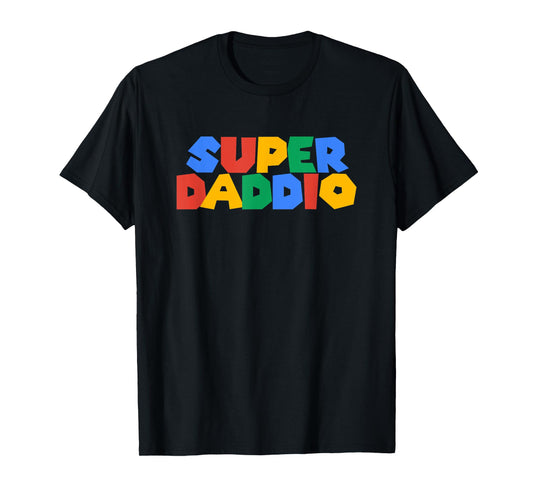 Gamer Daddio Super Dad Funny Fathers From Wife and Friends T-Shirt