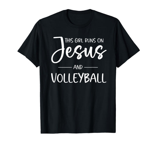 Christian Volleyball Teen Girls Jesus & Volleyball T-Shirt