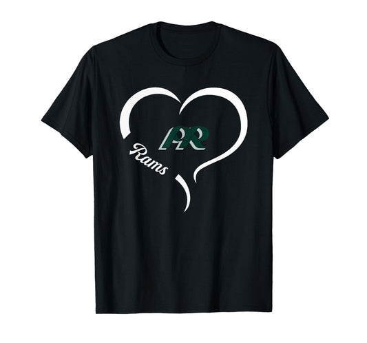 Pine-Richland Rams Logo Half Heart Slogan HS T-Shirt