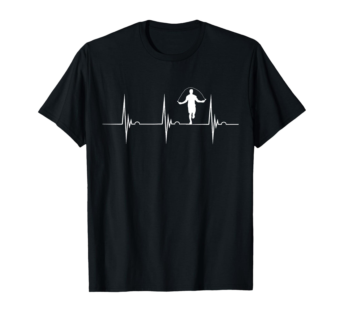 Rope Jumping Heartbeat EKG Pulse Jump Rope Skipping T-Shirt