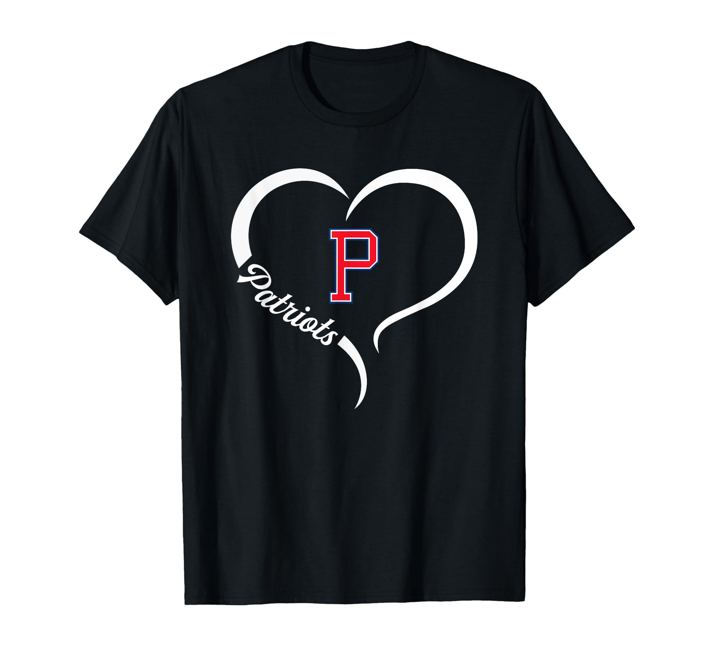 Portsmouth Patriots Logo Half Heart Slogan HS T-Shirt