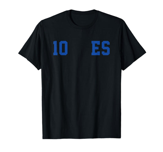 El Salvador Football Soccer Number 10 Distressed Vintage T-Shirt