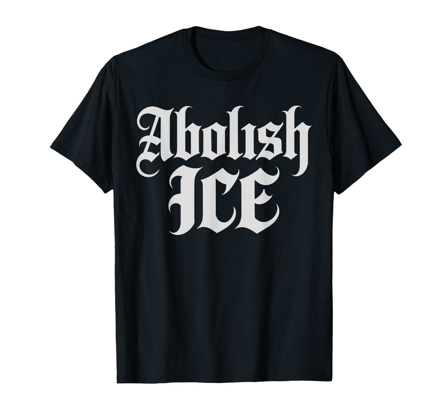 Anti ICE Retro English Vintage Old Text Style Abolish ICE T-Shirt