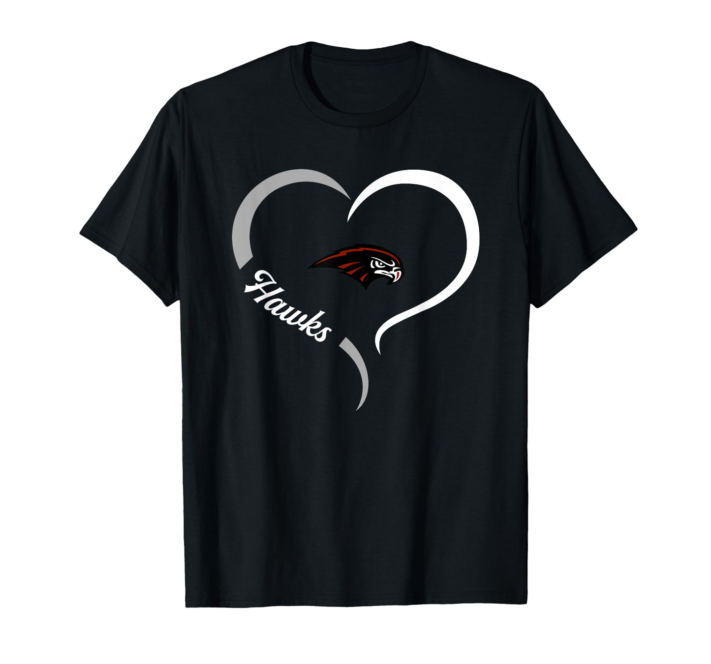 Horizon Hawks Logo Half Heart Slogan HS T-Shirt