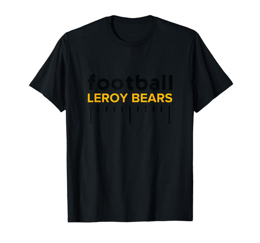 Leroy Bears Football Lines HS T-Shirt