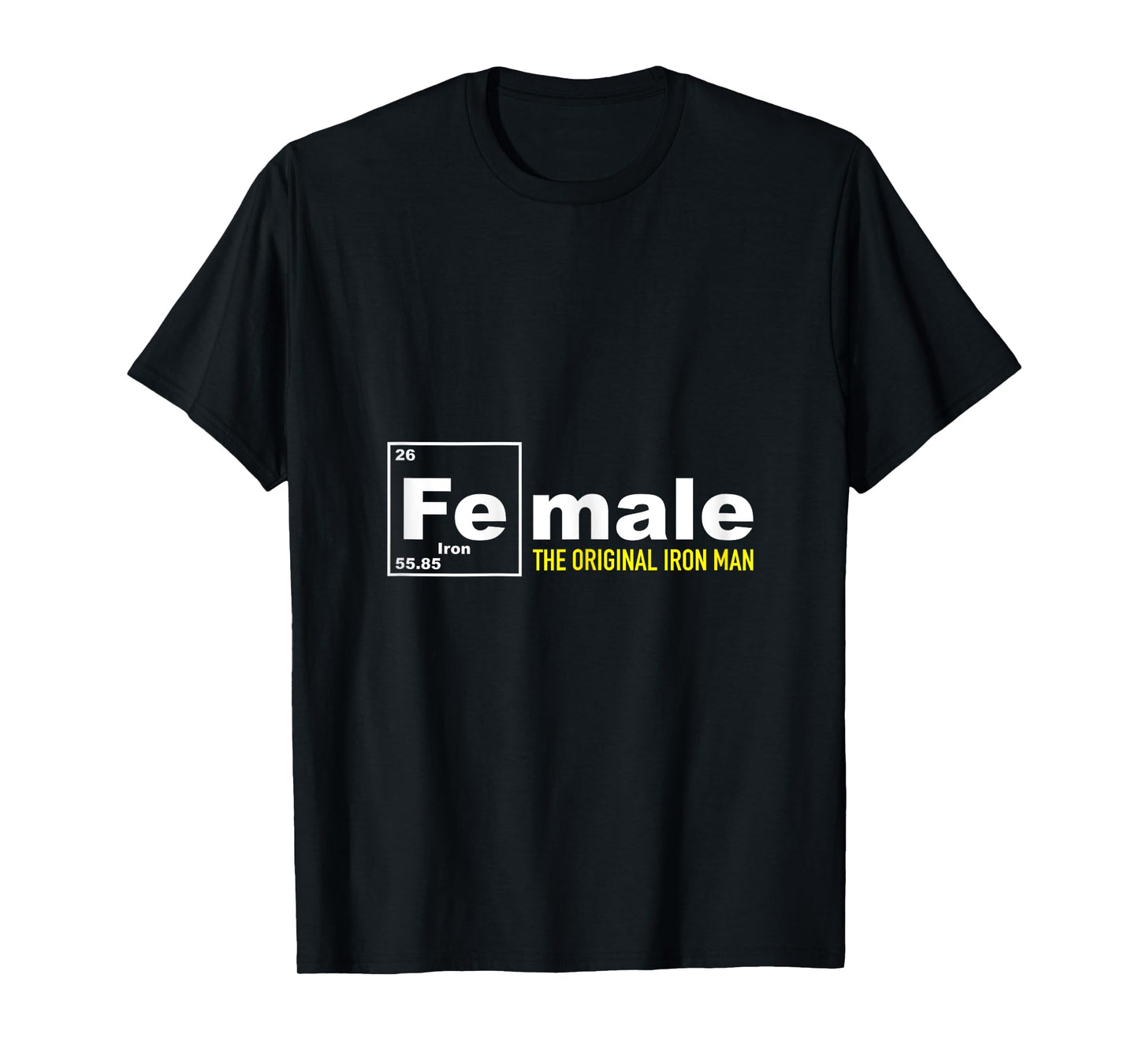 Flex Design Co. Iron Man Shirt, Iron Woman Shirt, Black T-Shirt, Women's Superhero T-Shirt, X-Small, Black, Short Sleeve
