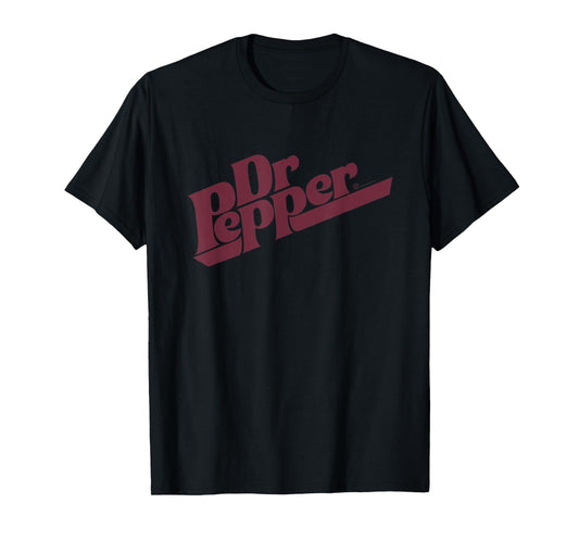 Dr. Pepper Vintage Diagonal Soda Label T-Shirt