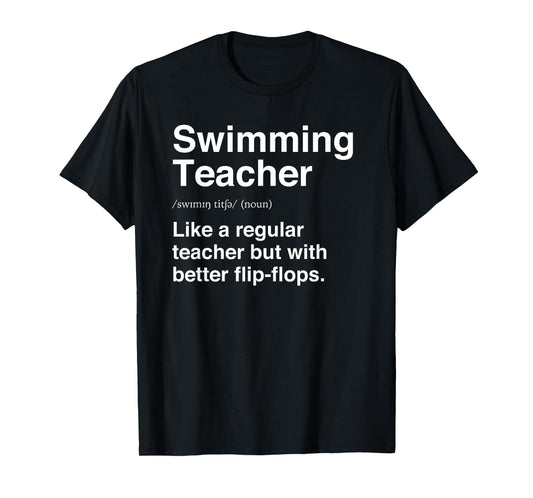 Swimming Teacher Funny Definition Swim Trainer Coach T-Shirt for Men Women