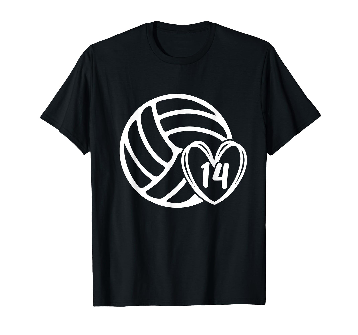 Volleyball Player #14 Volleyball Mom Dad Number 14 T-Shirt