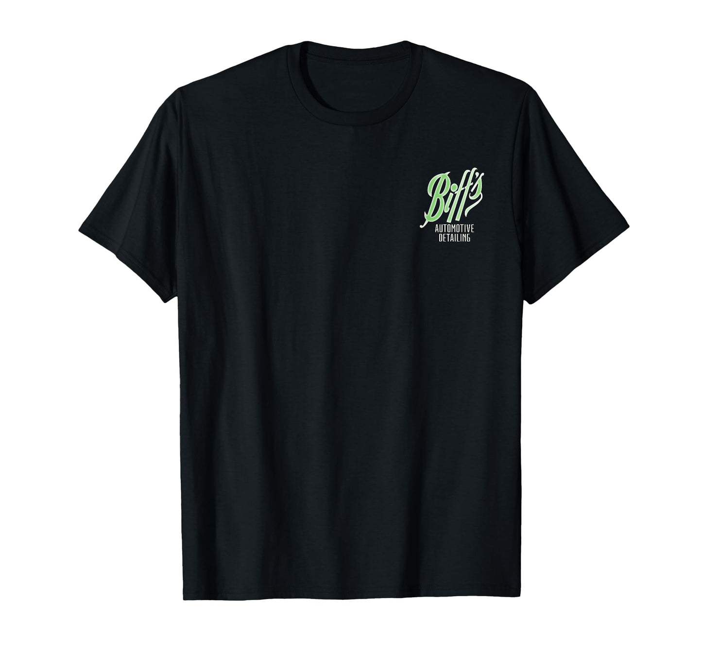 Back to the Future Biff Automotive Detailing Front & Back T-Shirt