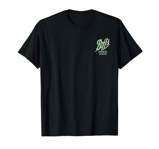 Back to the Future Biff Automotive Detailing Front & Back T-Shirt