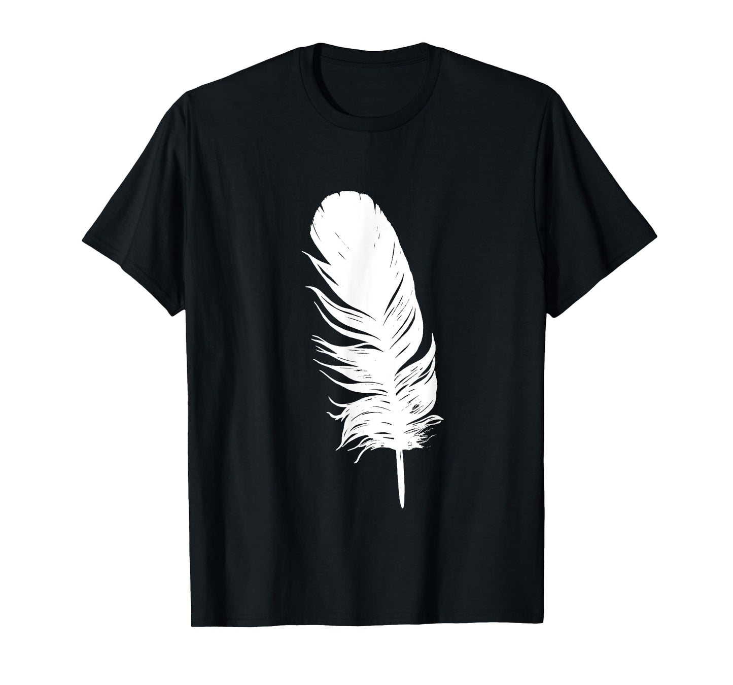 White feather print, casual, graphic, sleeveless summer T-Shirt for Men Women Kids
