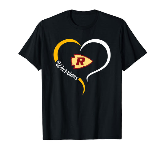 Riverdale Warriors Logo Half Heart Slogan HS T-Shirt
