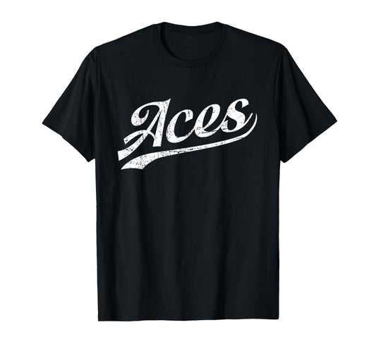 Aces Vintage Sports Name Tee Design T-Shirt