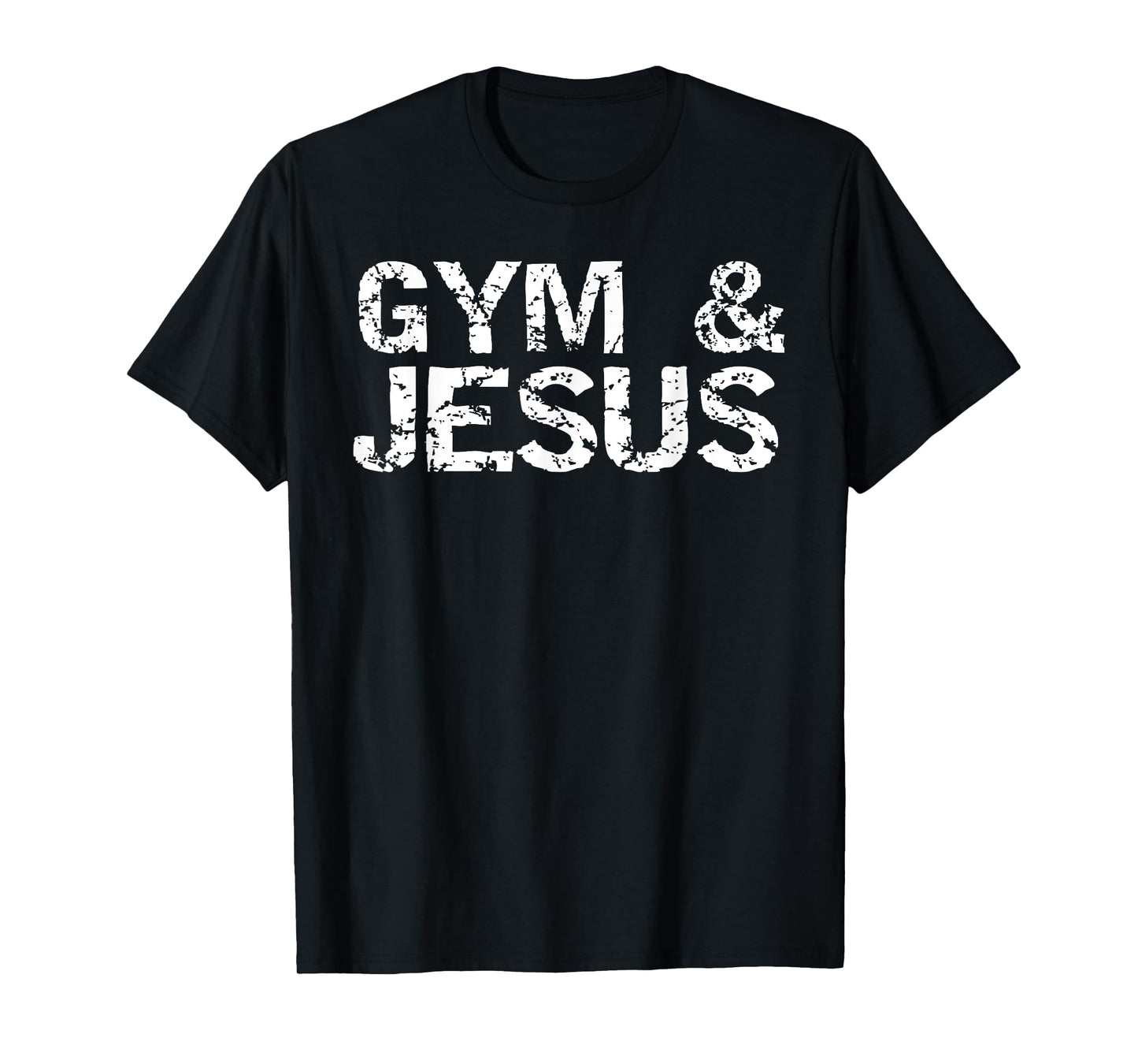 Gym & Jesus Shirt for Men Christian Workout Fitness T-Shirt T-Shirt