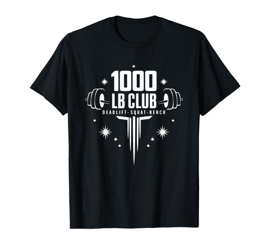 1000 LB Club Bodybuilding Workout Gym Weightlifter Retro T-Shirt