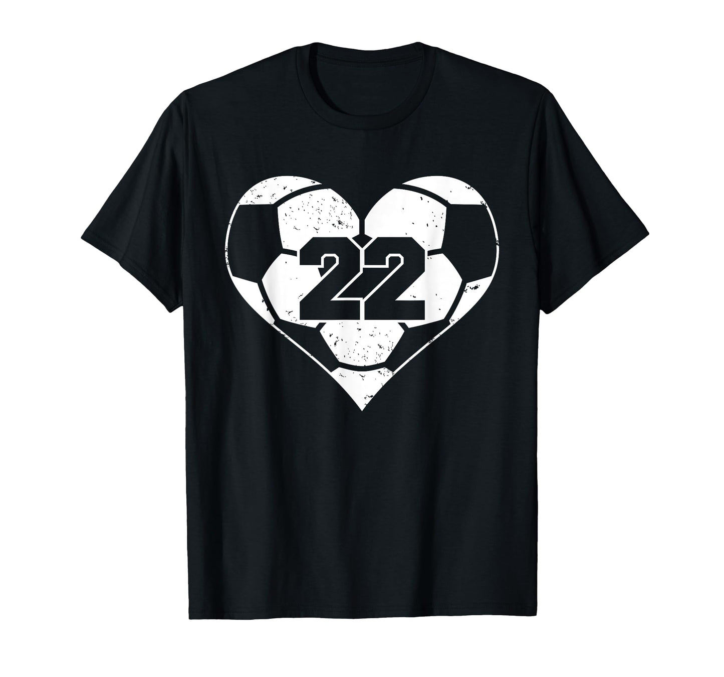 Soccer Number 22 Jersey Funny Soccer Heart Game Day T-Shirt