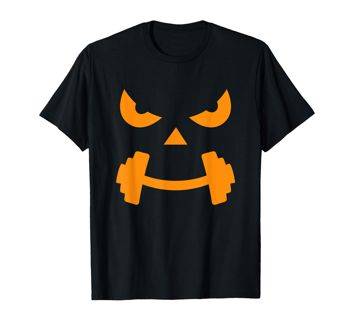 Gym Halloween Pumpkin Costume Funny Spooky Halloween Workout T-Shirt
